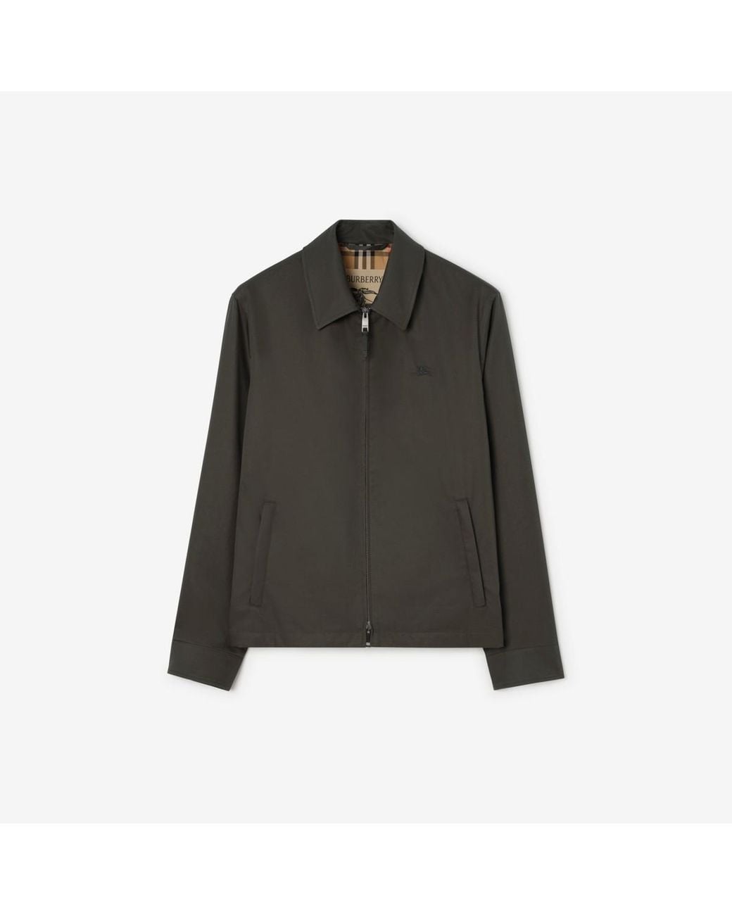 Burberry Green Tropical Gabardine Bloomsbury Harrington Jacket for men