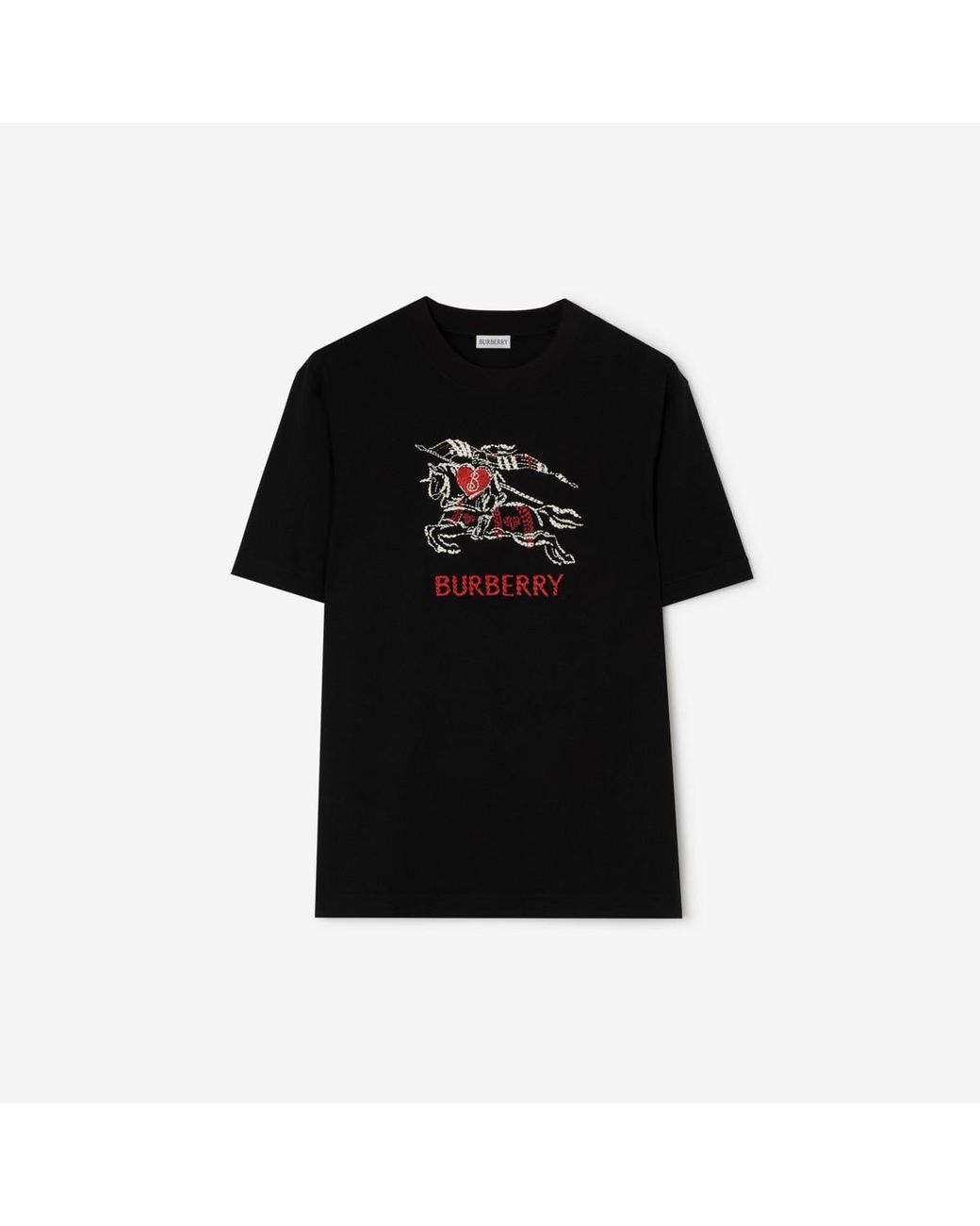 Burberry Black Heart Knight Cotton T-Shirt for men