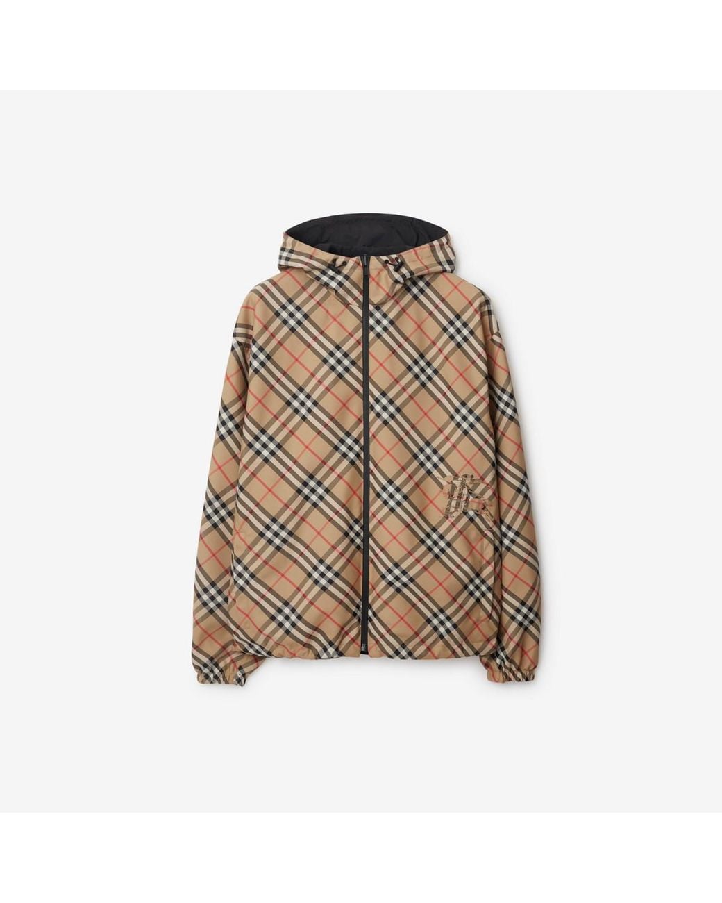 Burberry Natural Classics Reversible Check Hooded Jacket for men