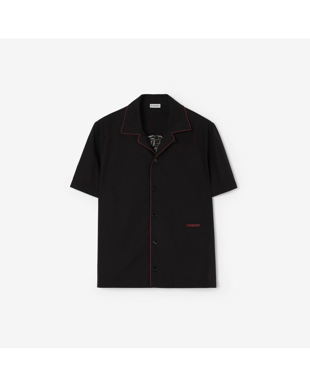 Burberry Black Relaxed Fit Knight Heart Cotton Shirt for men