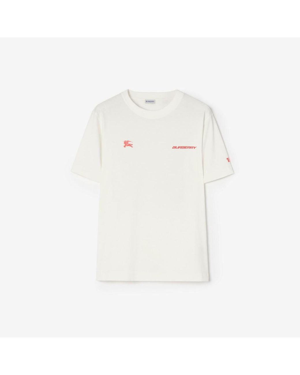 Burberry White London Map Cotton T-Shirt for men