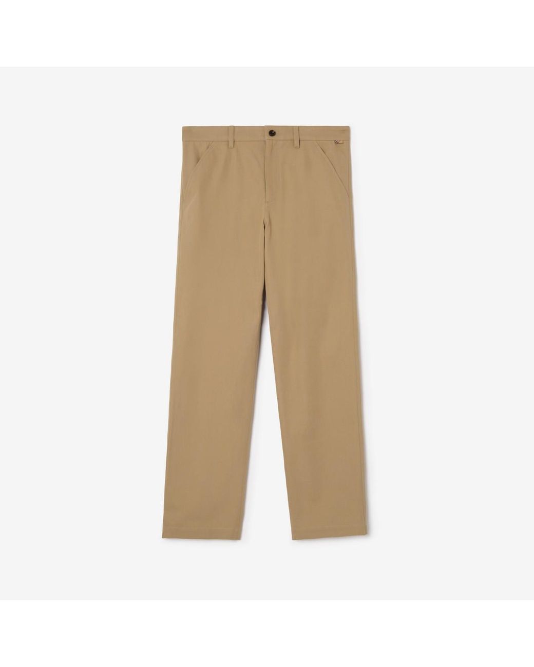 Burberry Natural Cotton Twill Chinos for men