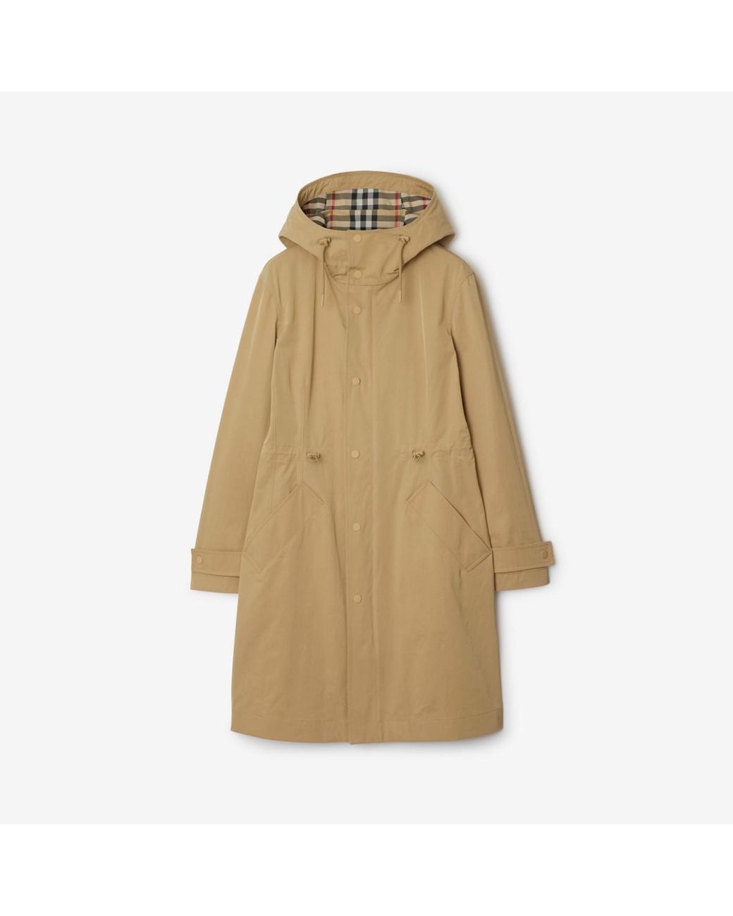 BURBERRY|JACKETS (Nylon Cotton Parka (8104999)) Burberry Nylon Cotton Parka in Natural | Lyst