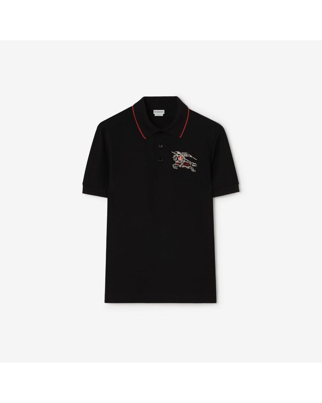 Burberry Black Heart Knight Cotton Polo Shirt for men