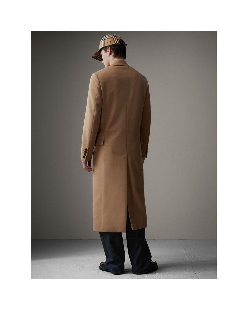 Manteau Chesterfield en poil de chameau et laine Burberry pour homme en  coloris Neutre | Lyst