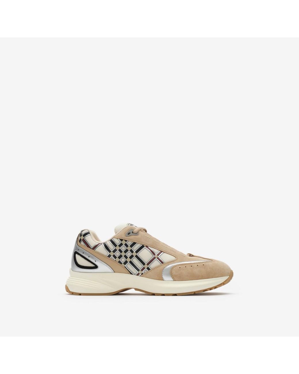 Burberry Natural Nylon, Suede And Leather Eclipse Sneakers for men