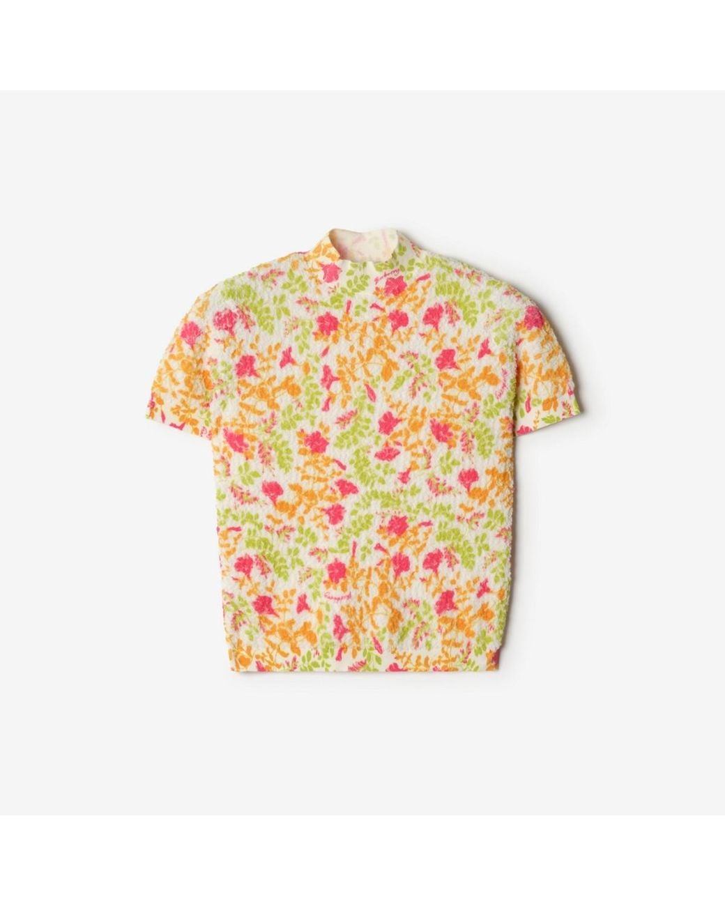 Burberry Metallic Floral Cotton Blend Top