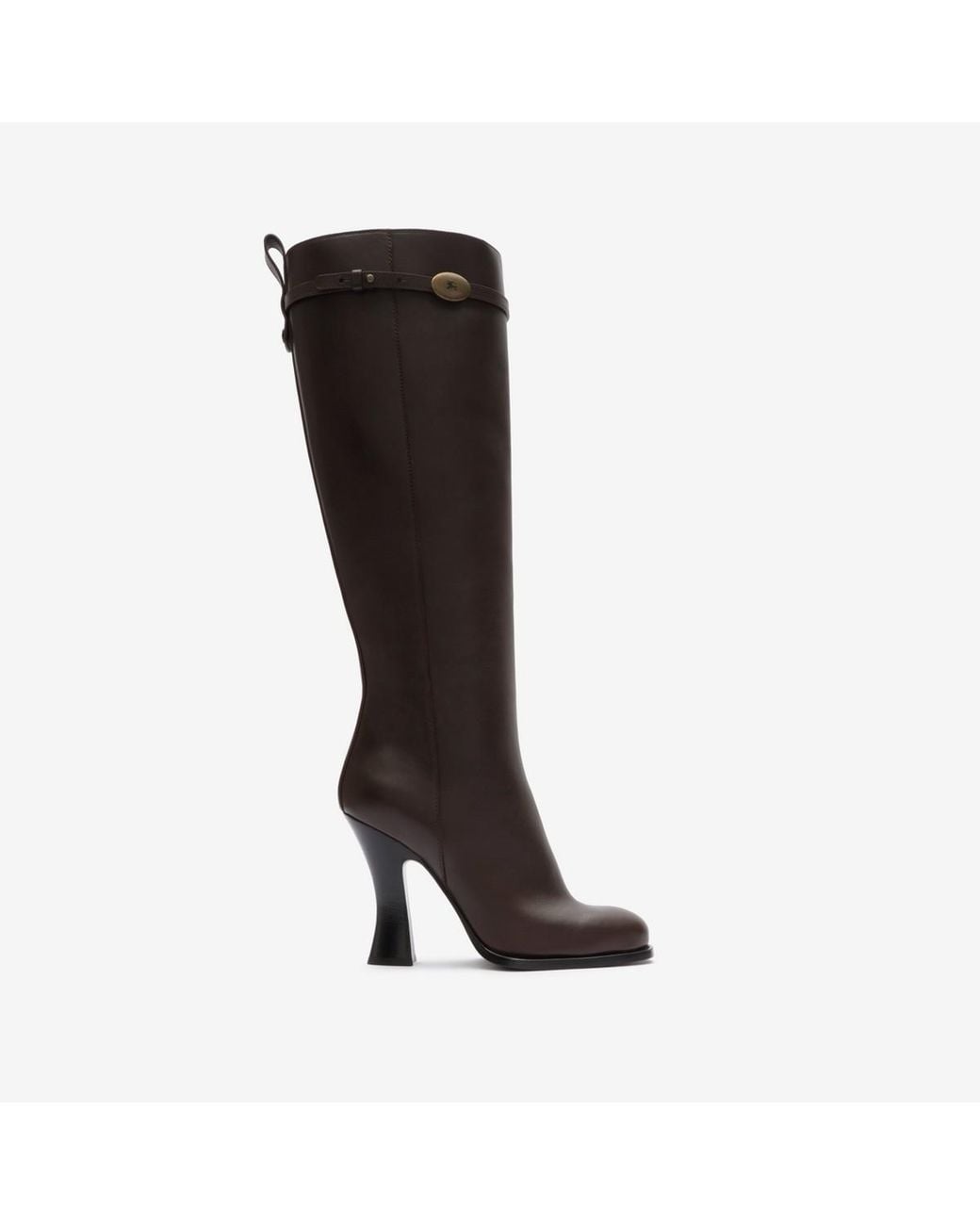 Burberry Black Leather Pillar Boots