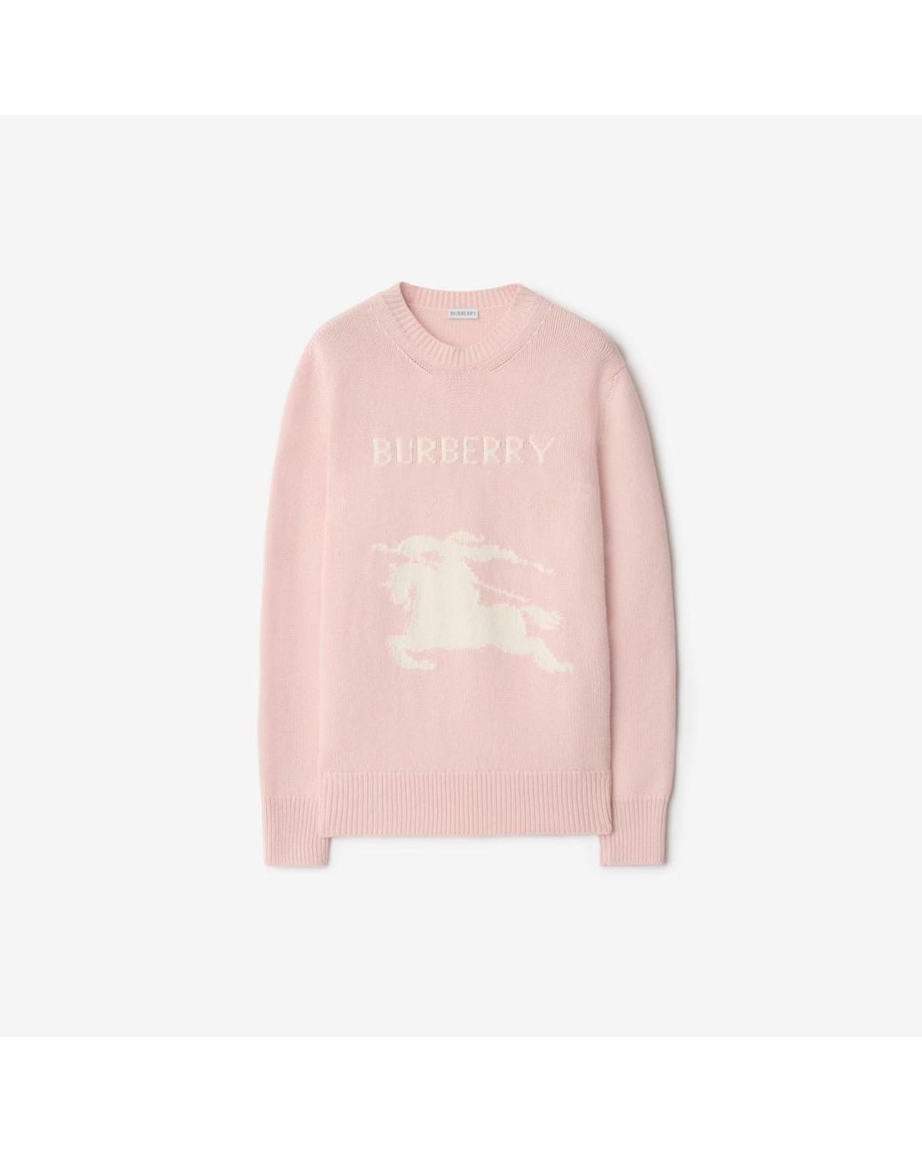 Burberry Pink Knight Wool Cashmere Sweater