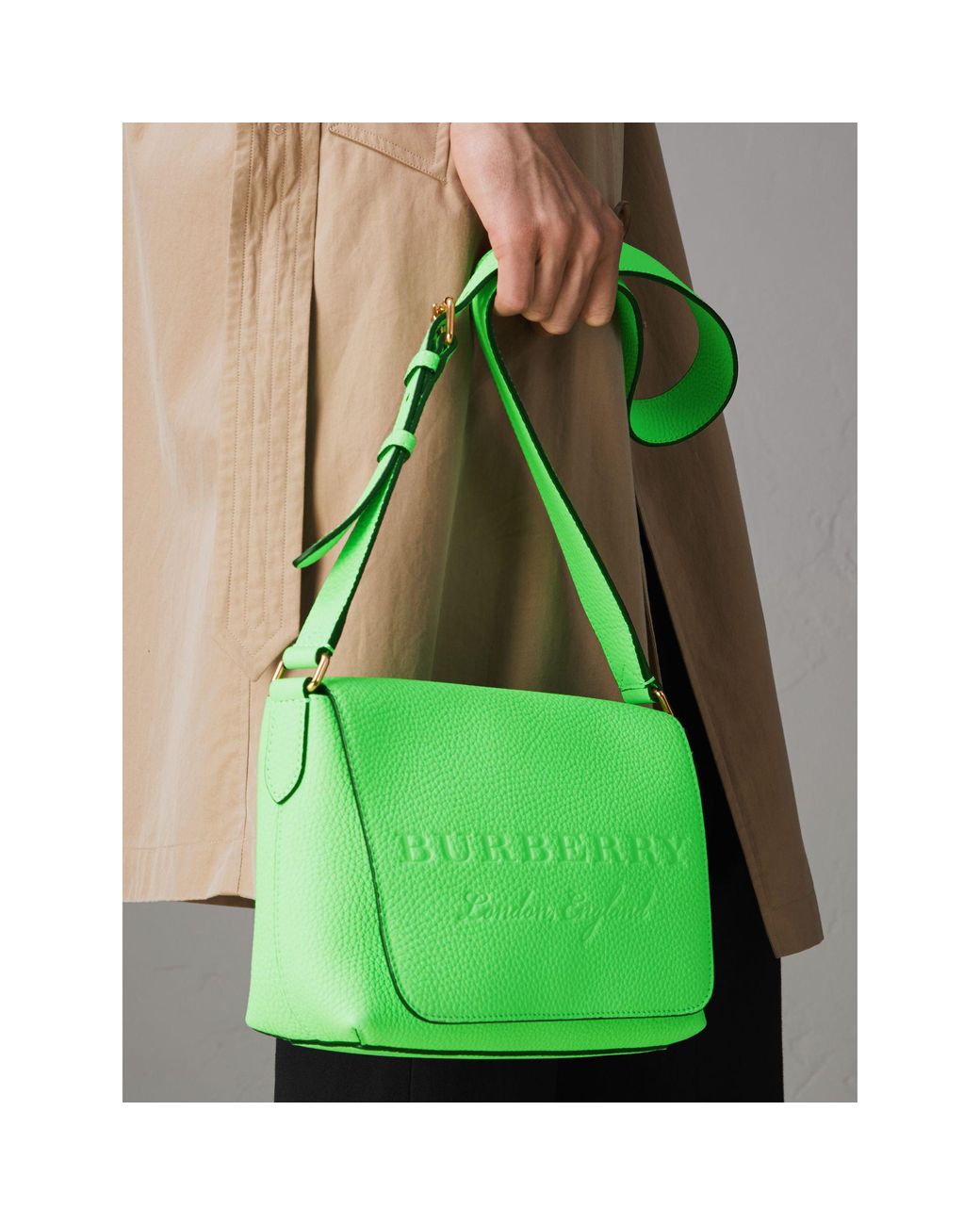 Green Burberry Leather Crossbody Bag – Designer Revival