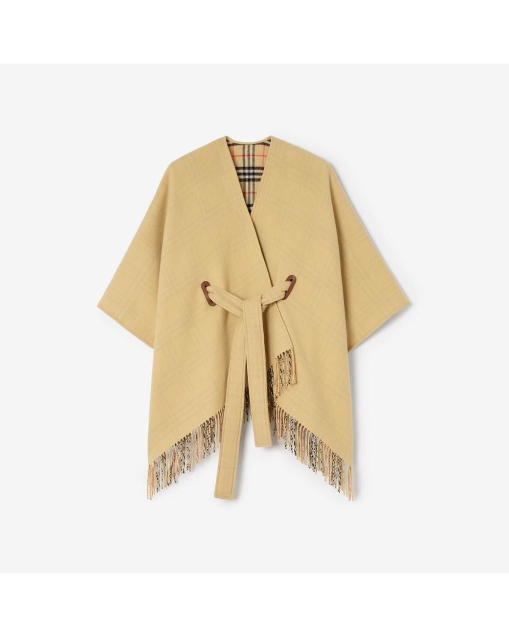 Burberry Natural Wool Tay Cape