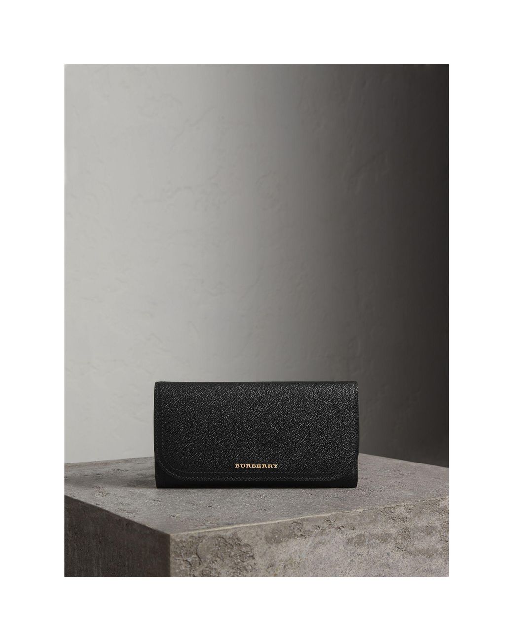 Burberry Leather Continental Wallet With Removable Coin Case Black | Lyst