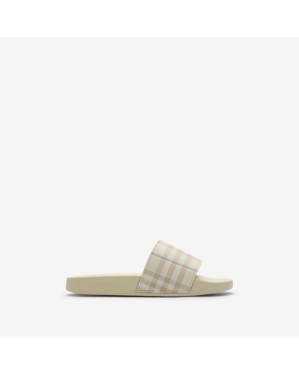 Burberry Natural Check Slides