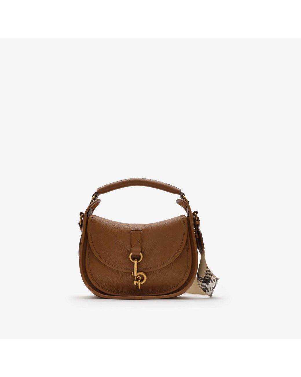Burberry Brown Small B Clip Messenger Bag