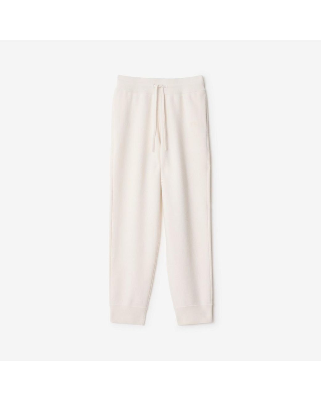 Burberry White Cashmere Blend Jogging Pants