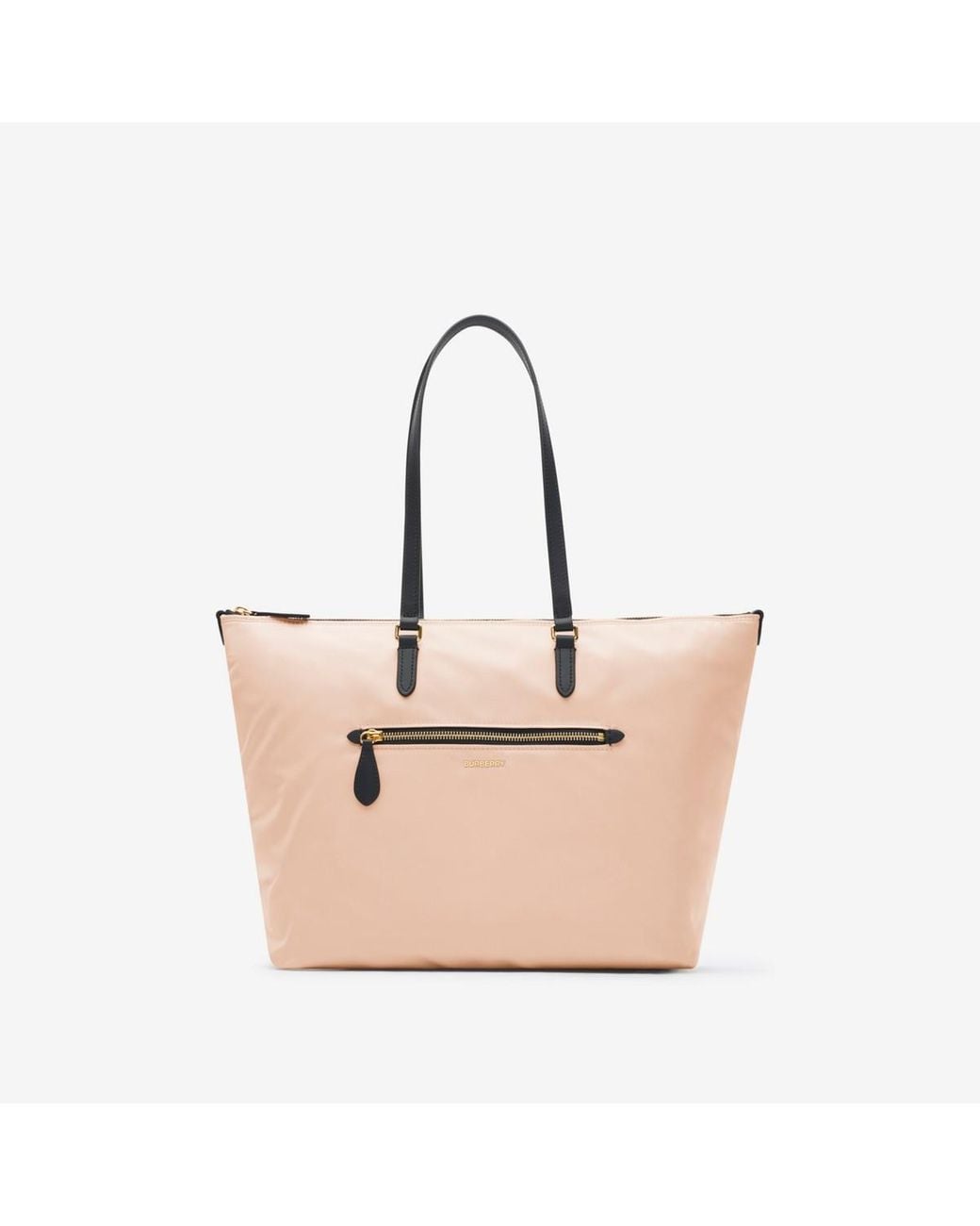 Burberry Nylon Zip Tote in Natural | Lyst