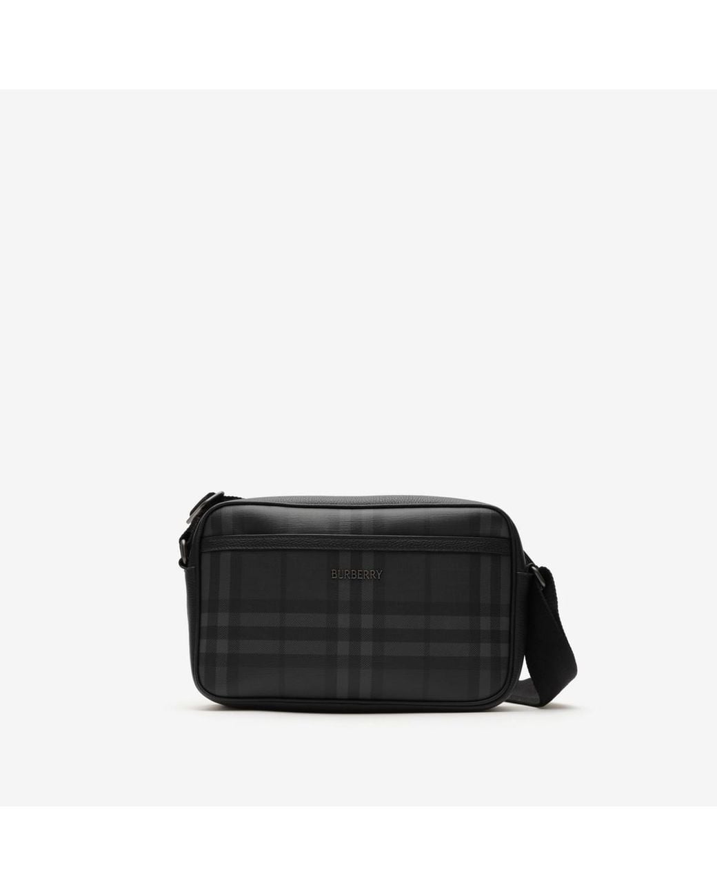 Burberry Black City Check Crossbody Bag for men