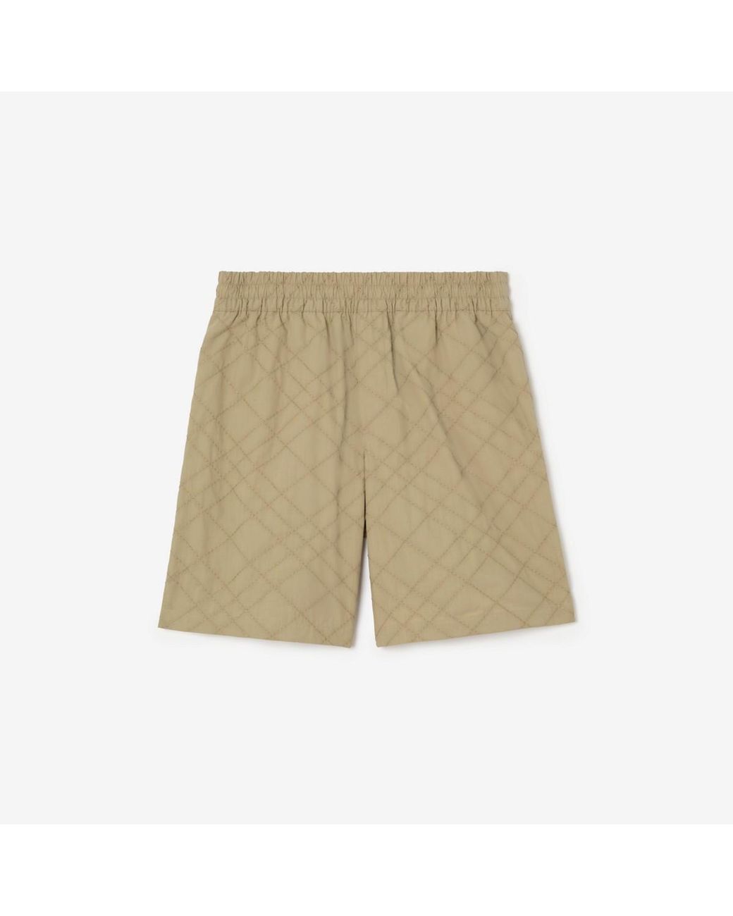 Burberry Natural Check Embroidered Cotton Shorts for men