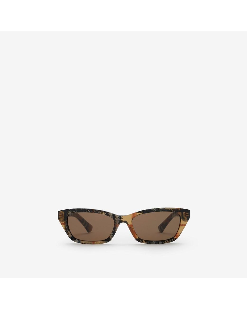 Burberry Multicolor Gradient Check Rectangular Sunglasses
