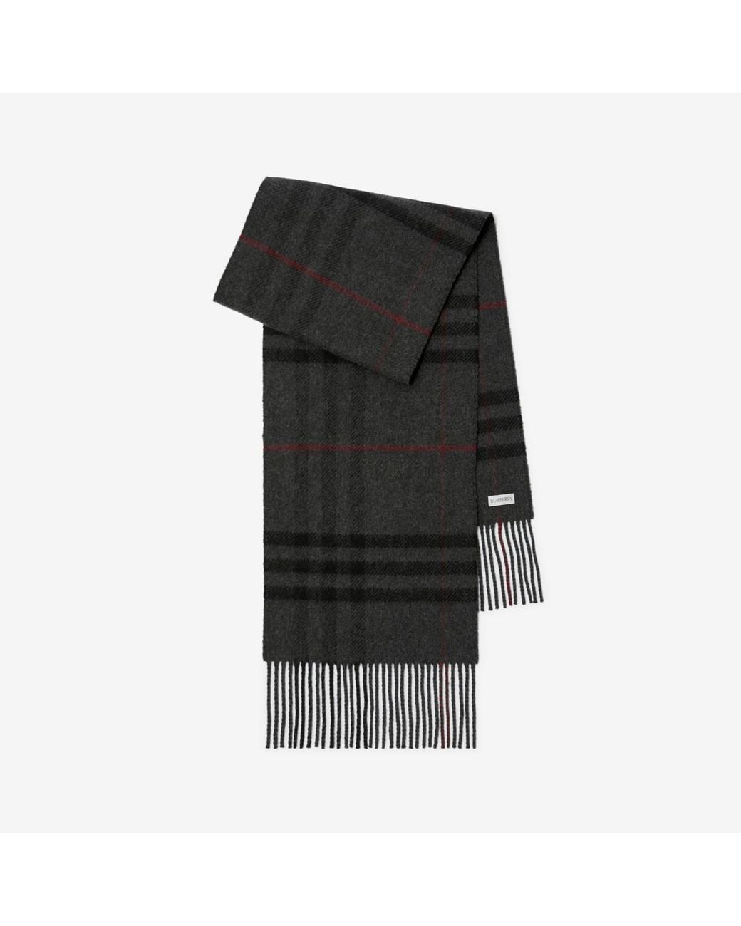 Écharpe en laine et cachemire Check Burberry en coloris Noir | Lyst