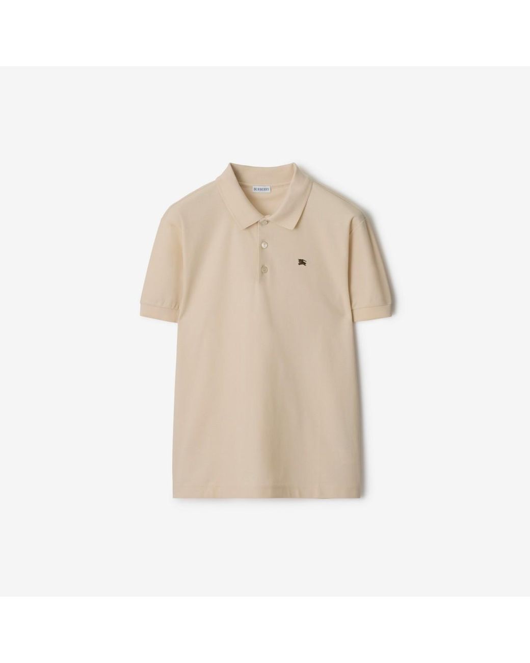 Burberry Natural Metal Knight Cotton Polo Shirt for men