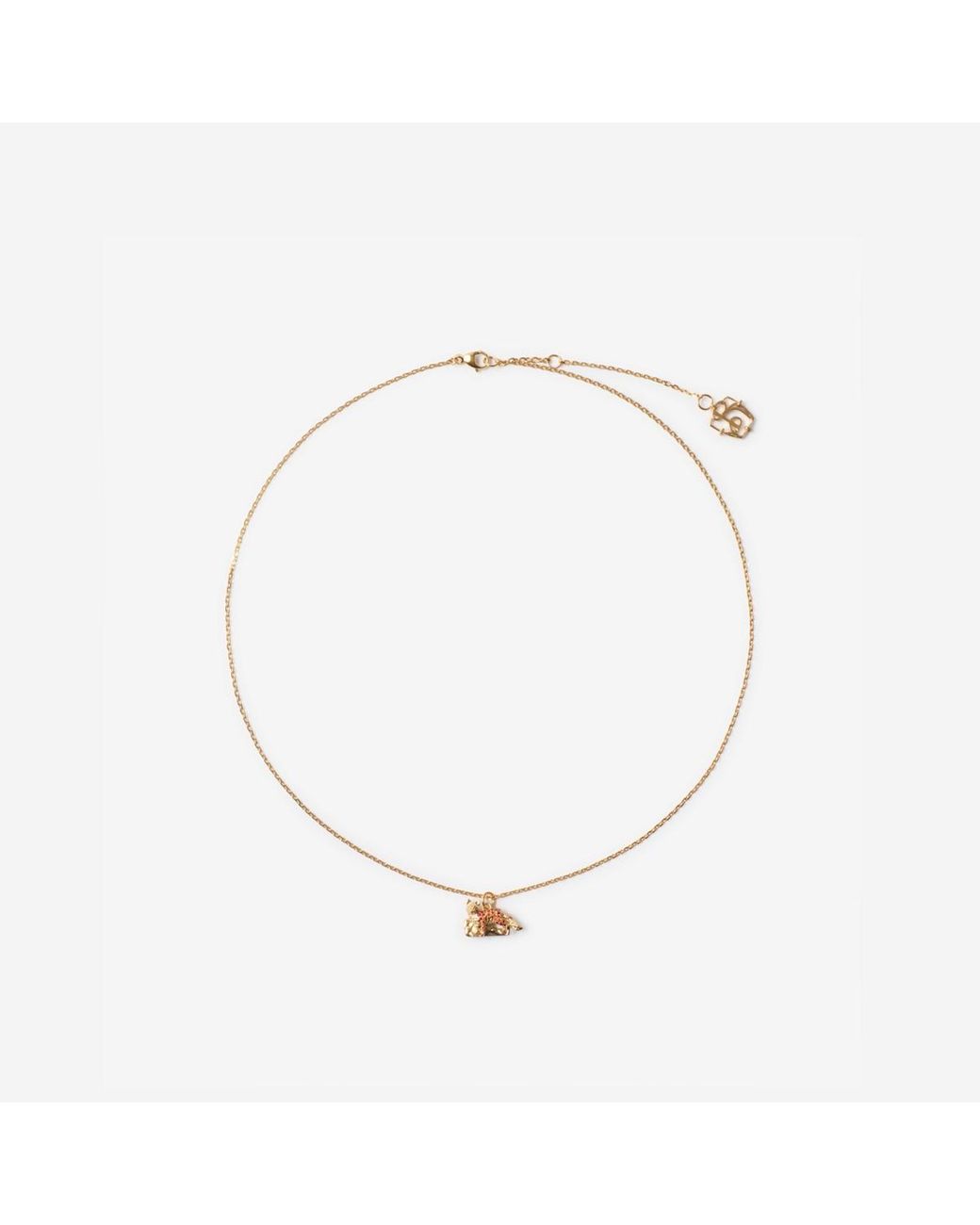 Burberry Metallic Fox Charm Necklace