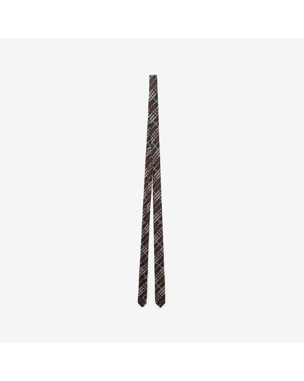 Burberry Multicolor Skinny Check Silk Tie for men