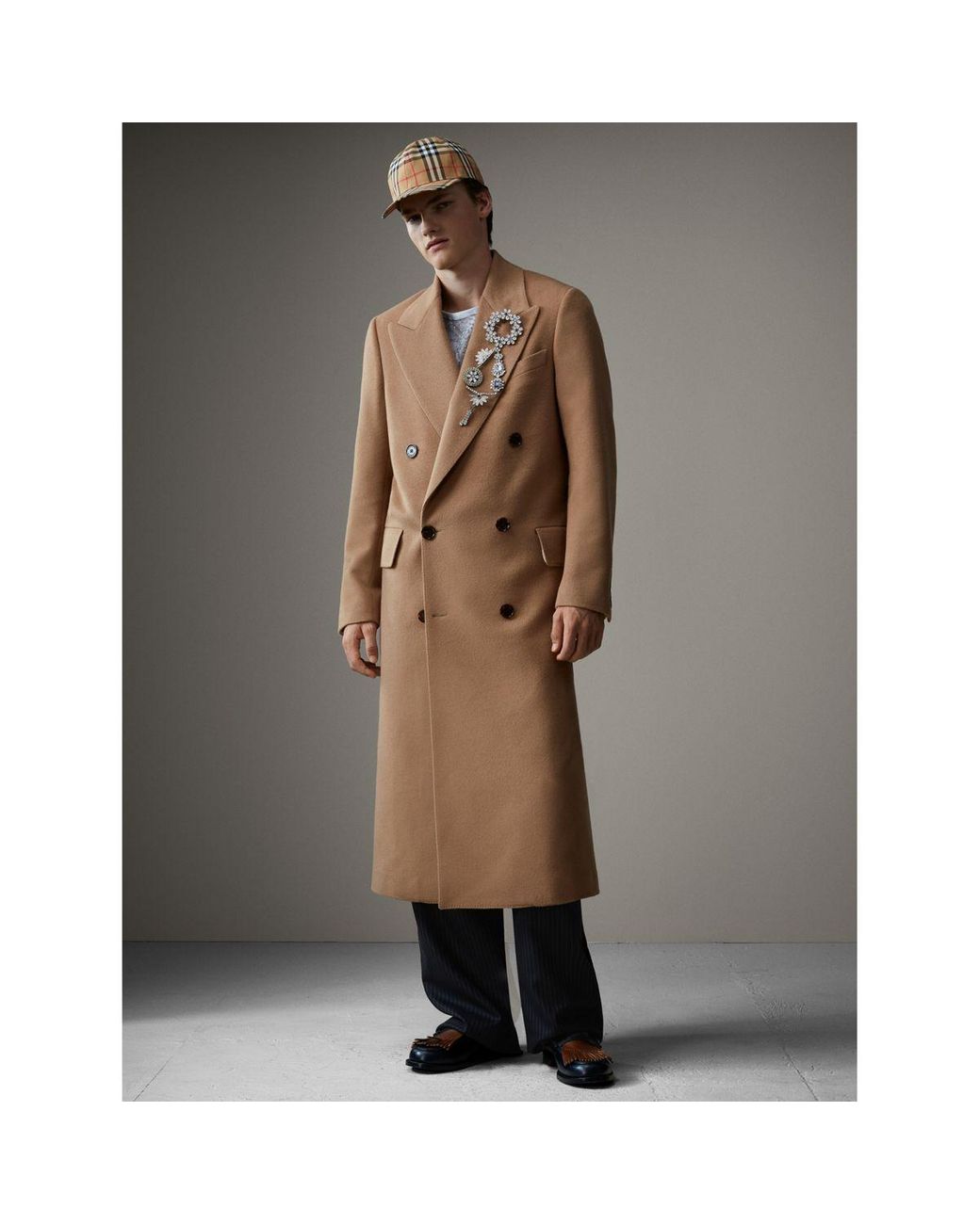 Manteau Chesterfield en poil de chameau et laine Burberry pour homme en  coloris Neutre | Lyst