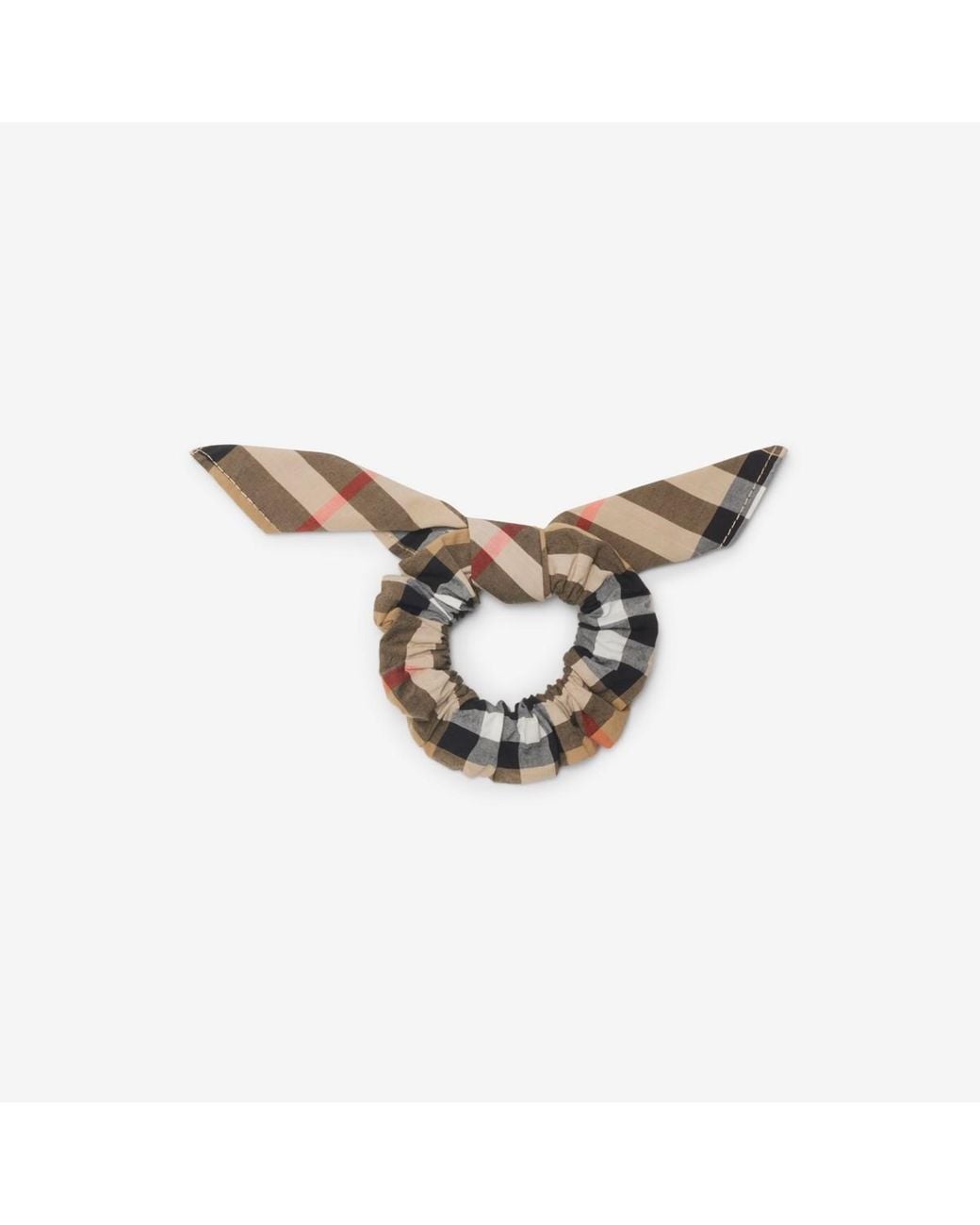 Burberry Multicolor Childrens Check Cotton Scrunchie