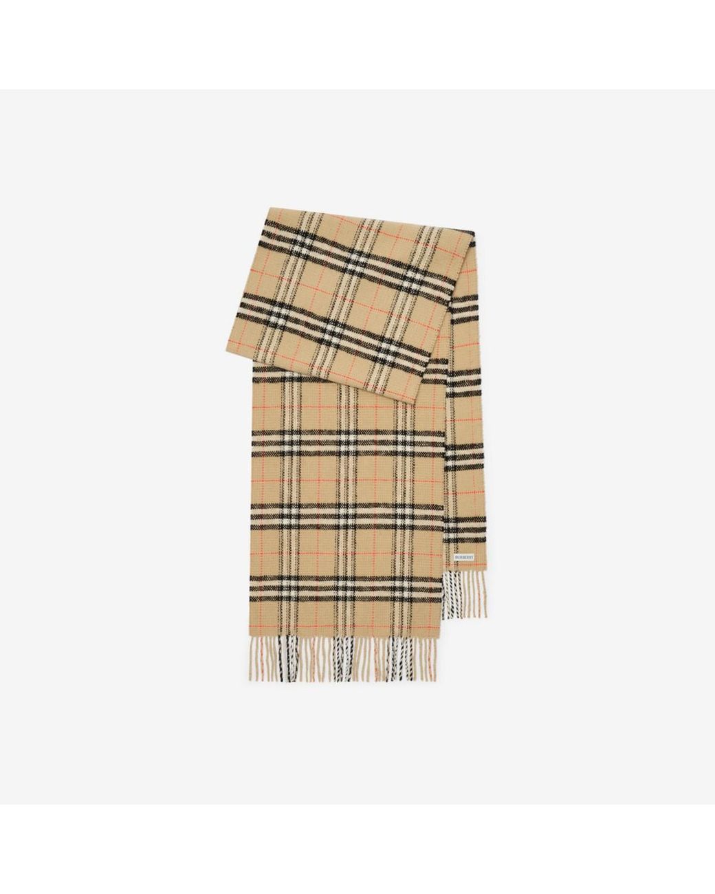 Burberry Natural Check Wool Cashmere Scarf