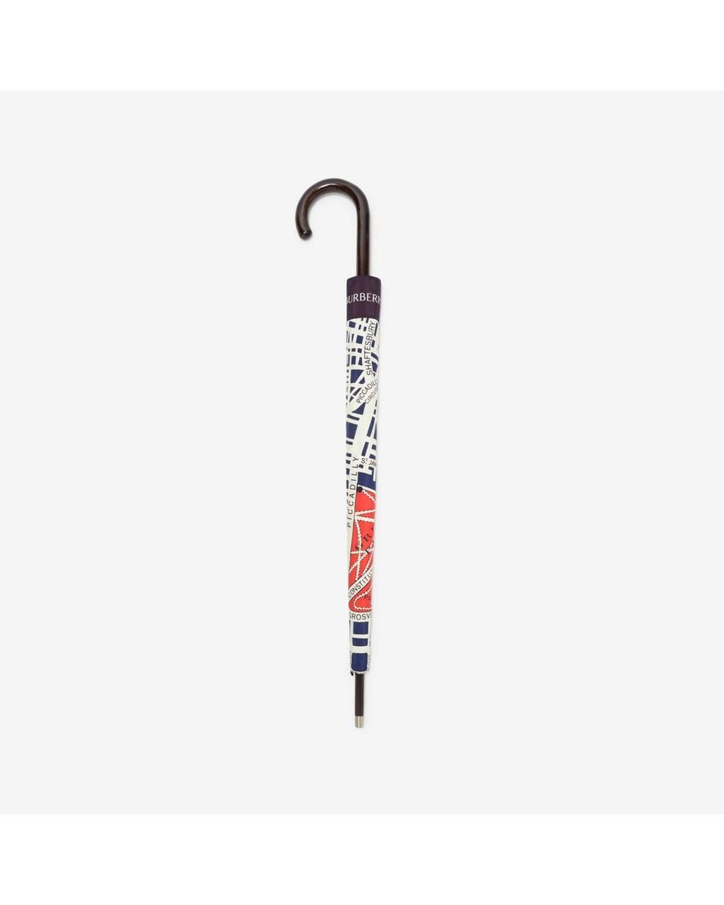 Burberry White Map Walking Umbrella