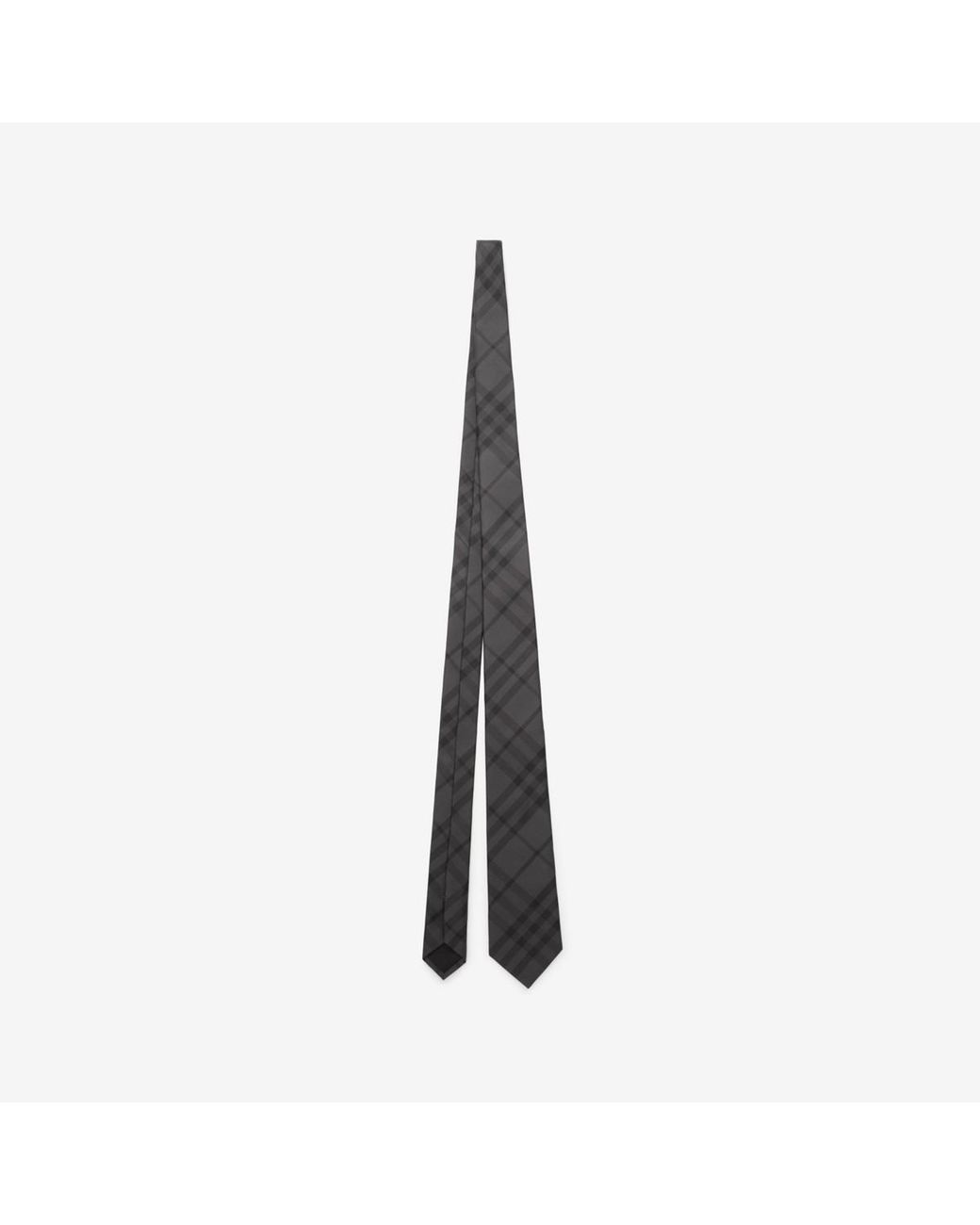Burberry Black Check Silk Tie for men