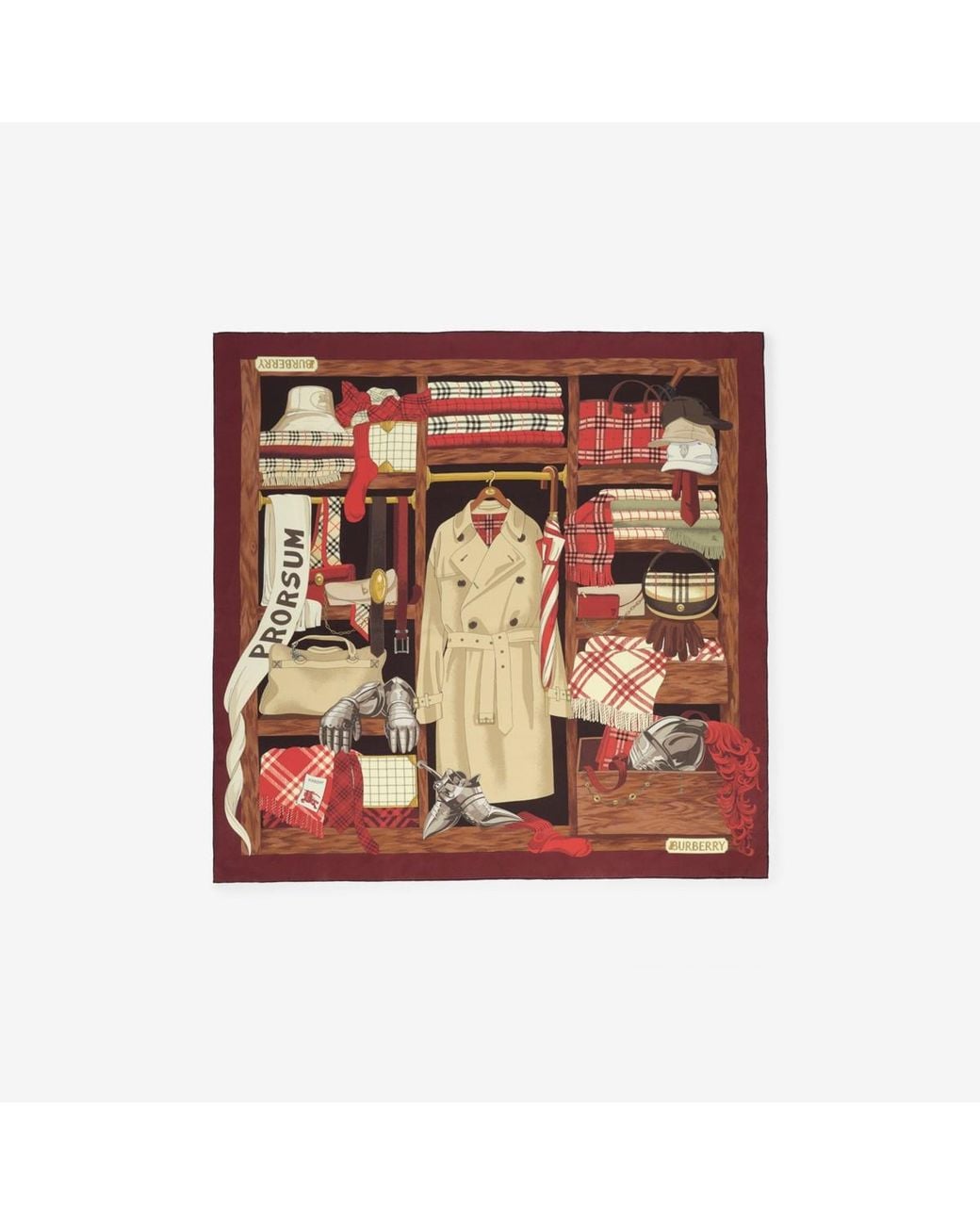 Burberry Multicolor Wardrobe Silk Scarf