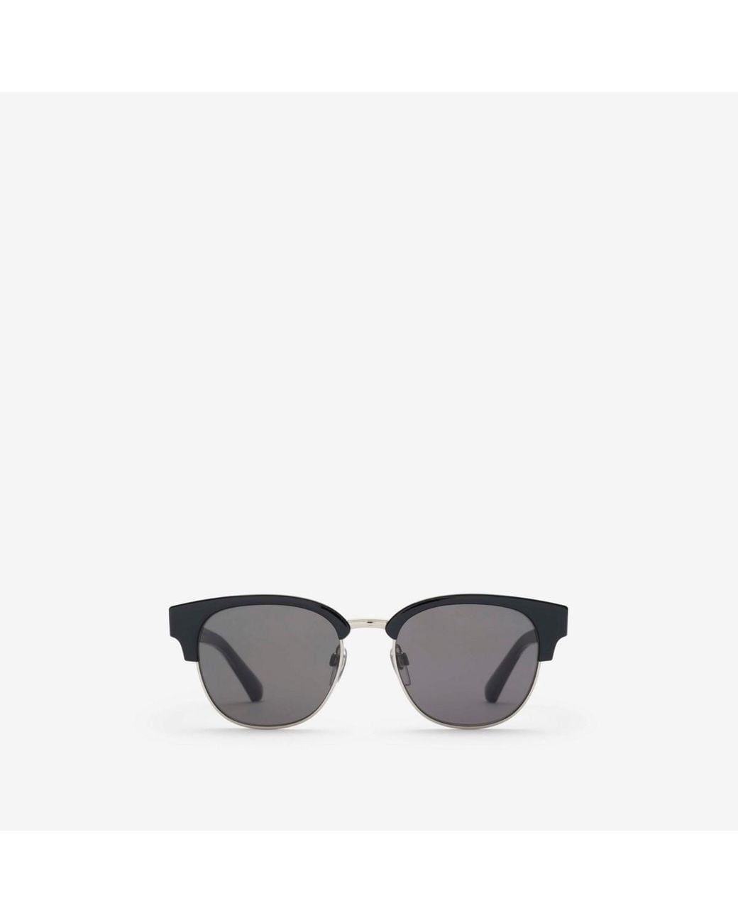 Burberry Gray Classic Round Sunglasses for men