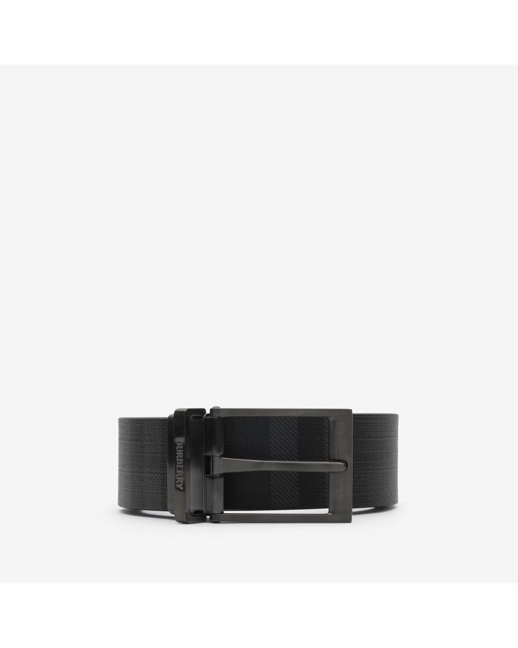 Burberry Black Reversible Check Belt for men