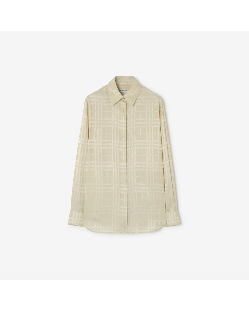Burberry Natural Classic Fit Check Silk Shirt