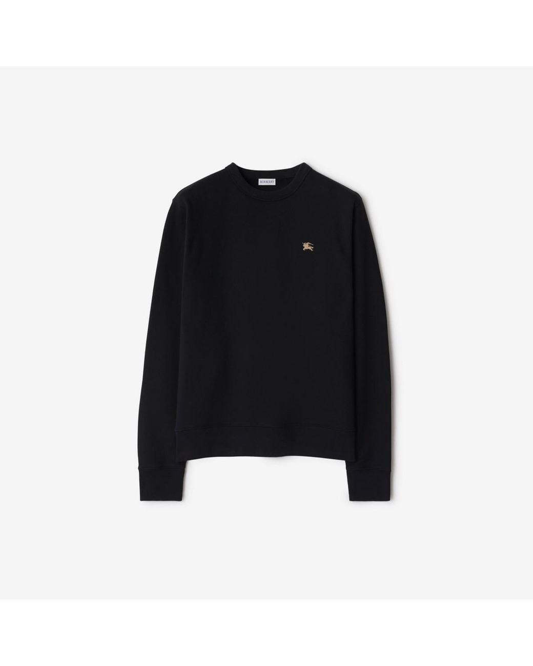 Burberry Black Knight Stamp Cotton Sweatshirt for men