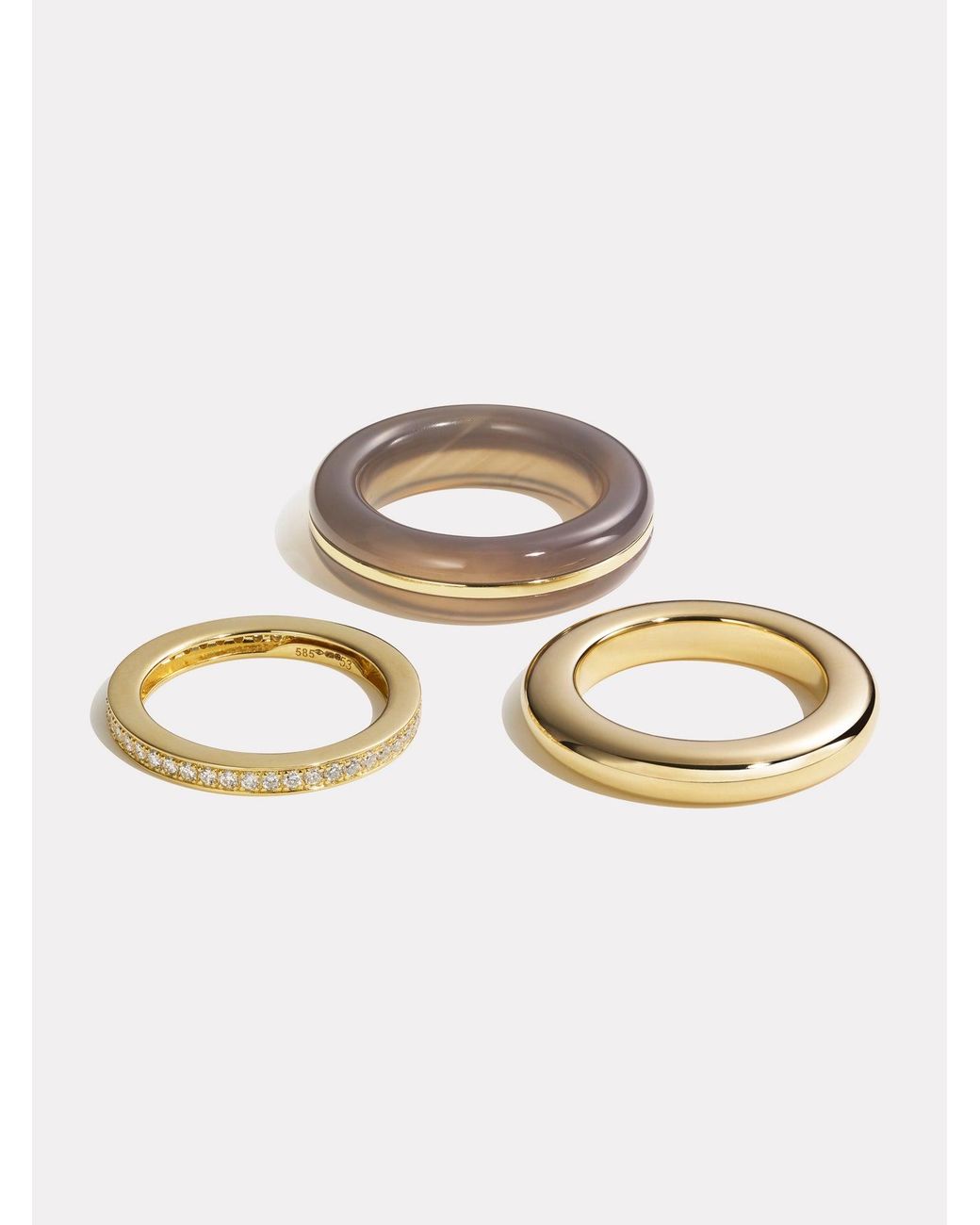BY PARIAH Natural Classic Ring Stack