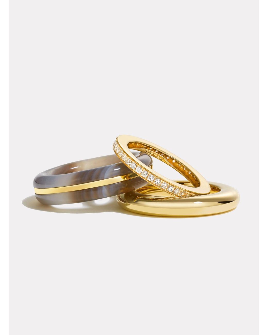 BY PARIAH Natural Classic Ring Stack