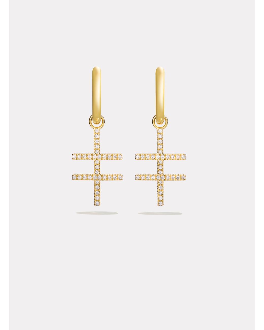 BY PARIAH White Double Crossing Earrings