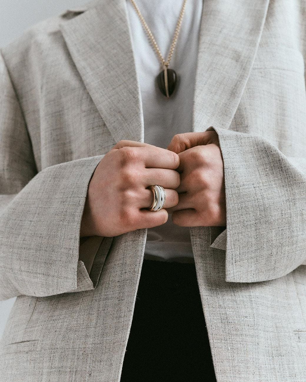 BY PARIAH Natural Classic Ring Stack
