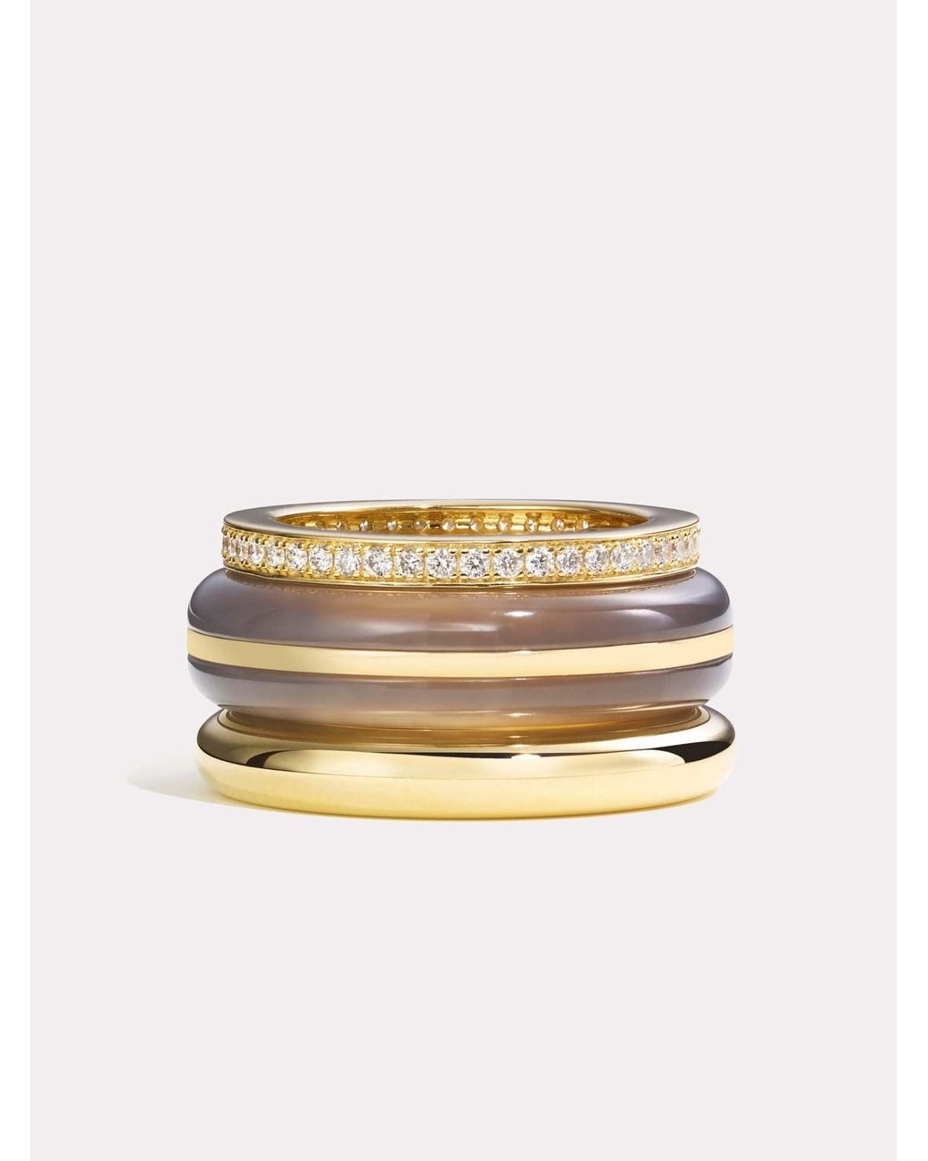 BY PARIAH Metallic Single Line Diamond Band