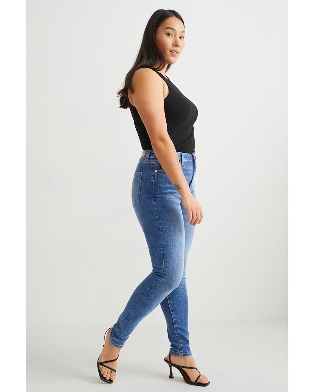 C&A Curvy Jeans-high Waist-skinny Fit-lycra® in het Blauw | Lyst NL