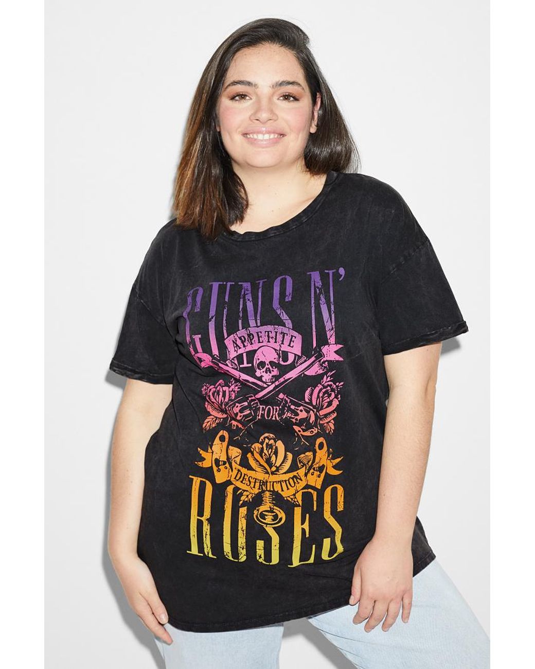 C A camiseta Guns N Roses CLOCKHOUSE de color Negro Lyst