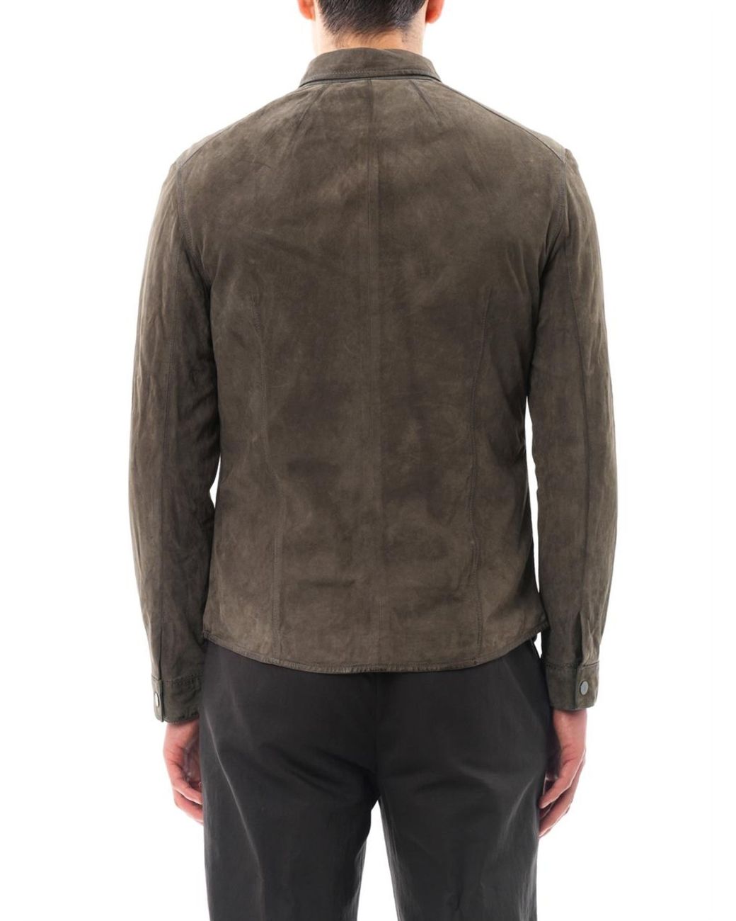 John Varatose Men's (L) Black Suede Shirt Jacket. MSRP: $1,350 ...