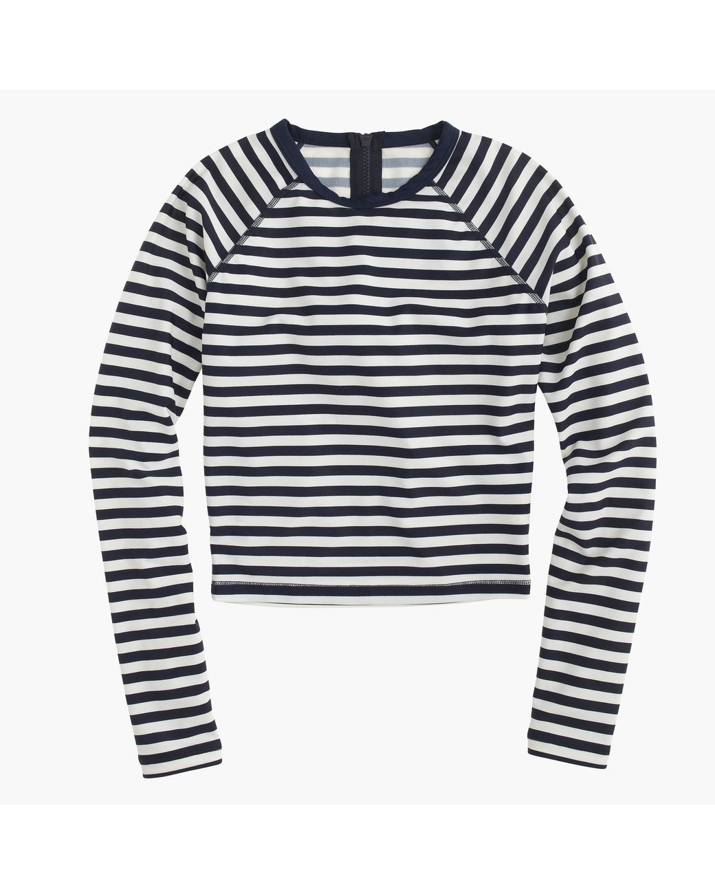 J.Crew Cropped Long-sleeve Rash Guard In Classic Stripe in Blue | Lyst