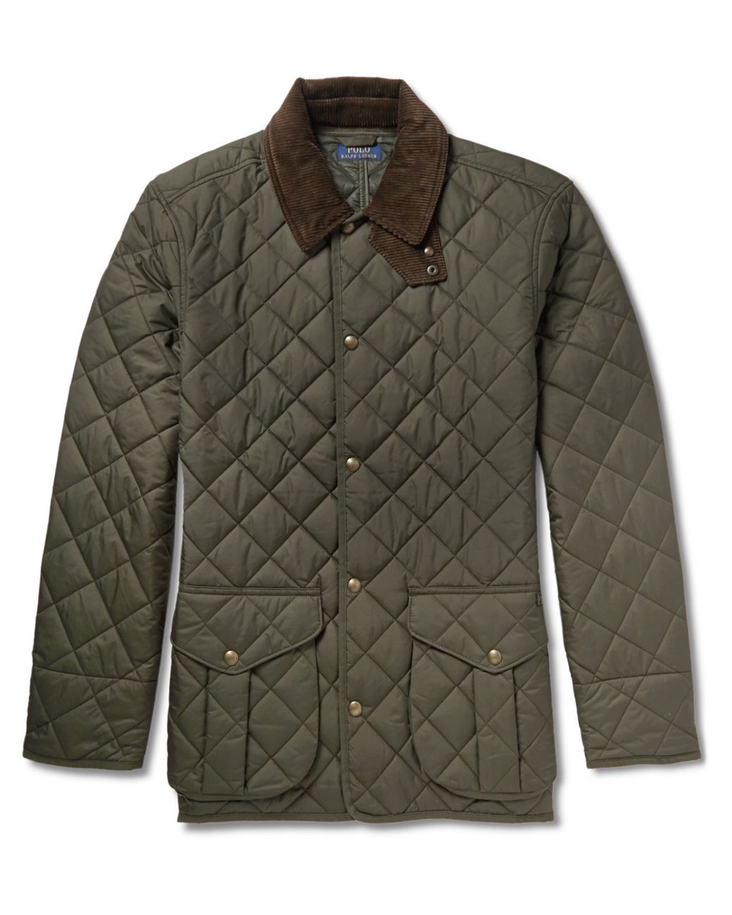 Polo Ralph Lauren Danbury Corduroy-Collar Quilted Jacket in Green for ...