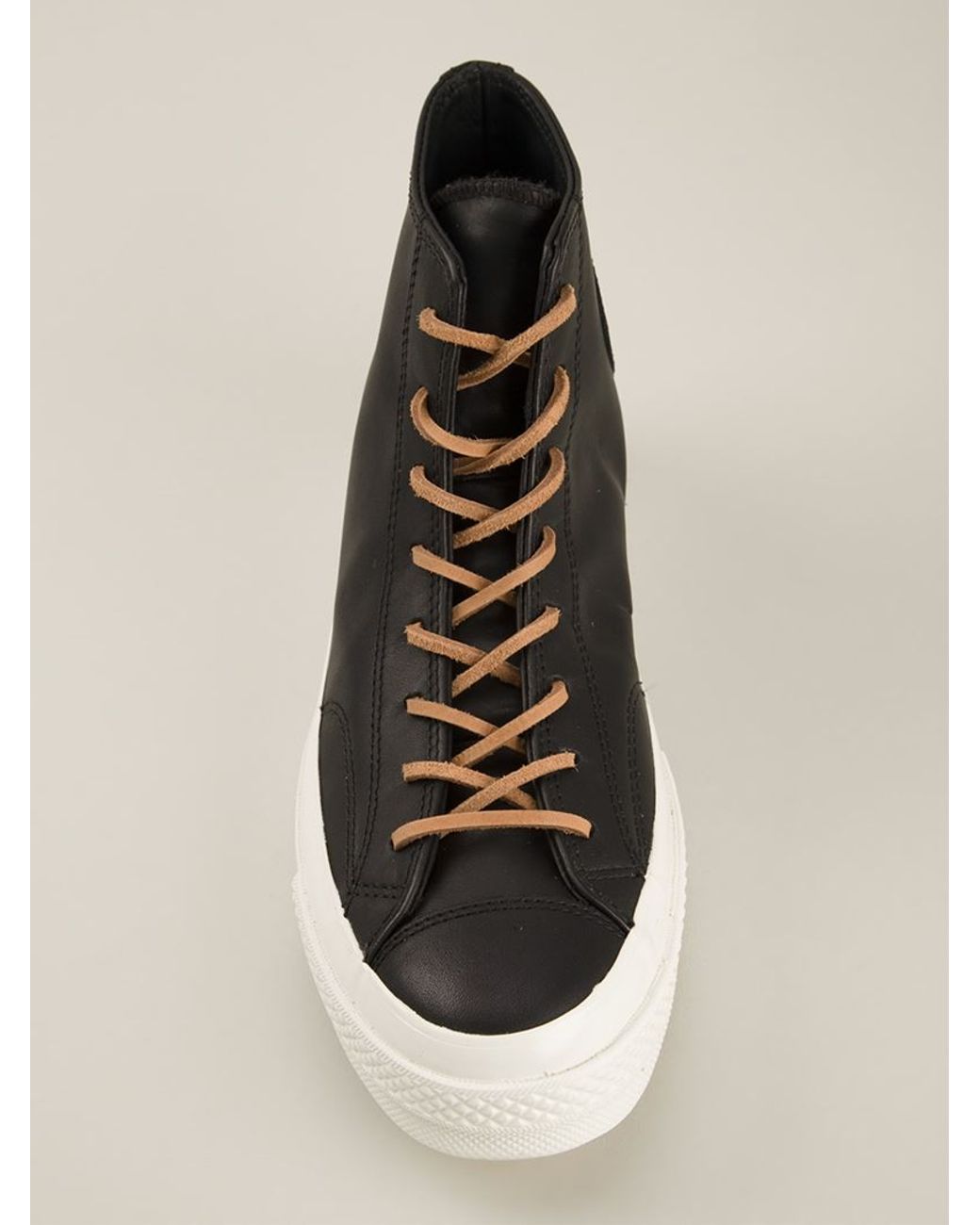 Converse Thick Soled Lace-Up Sneakers in Black for Men | Lyst