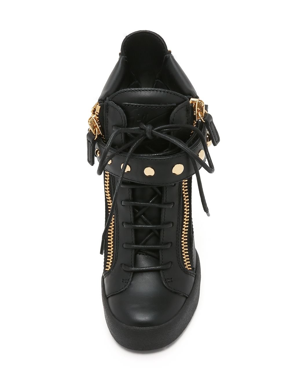 Giuseppe Zanotti Lorenz Wedge Sneakers in Black | Lyst