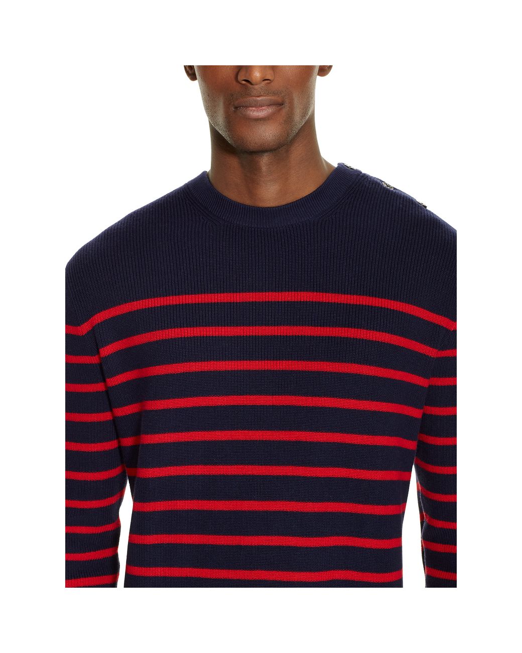 Polo Ralph Lauren Striped Cotton Sweater in Black for Men | Lyst